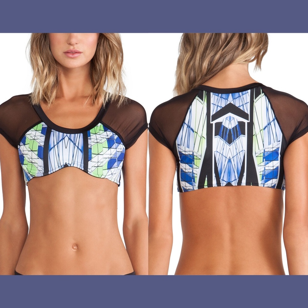 NEW Beach Bunny Architecture Underwire Tankini Bikini Top [SZ XS‎ ]